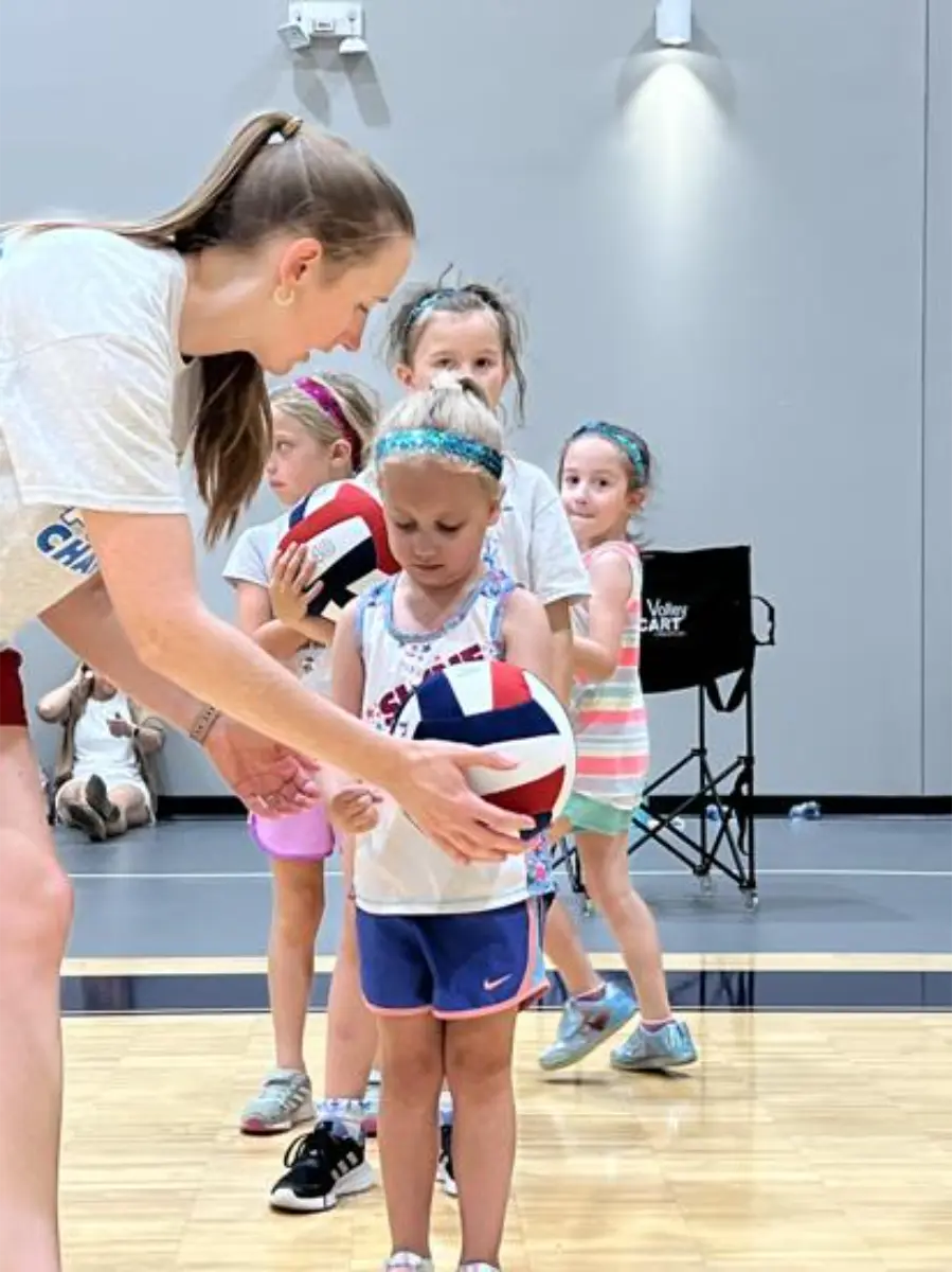 coach volleyball kids summer camp