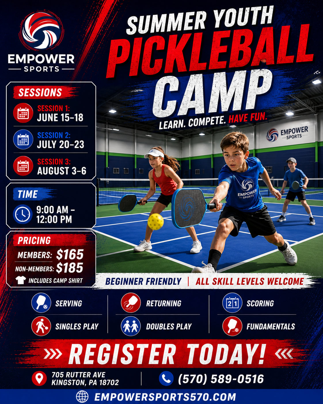 youth pickleball summer camp