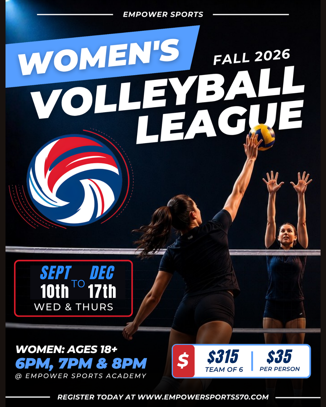 $315 womens league updated flyer